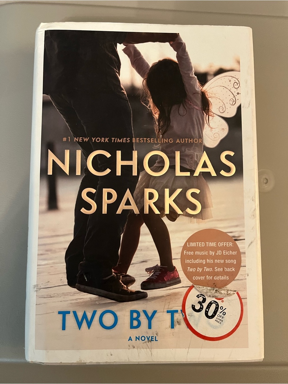 Nicholas Sparks "Two by Two" Paperback Book - White & Blue HardCover